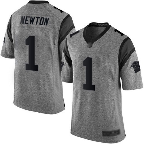 Carolina Panthers Limited Gray Men Cam Newton Jersey NFL Football #1 Gridiron